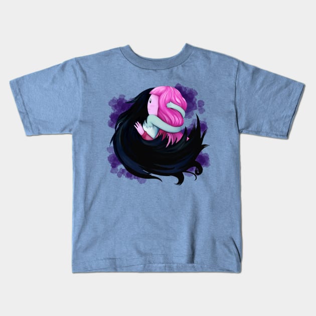 Bubbline Hug (from episode 'come along with me' - Adventure Time) Kids T-Shirt by art official sweetener